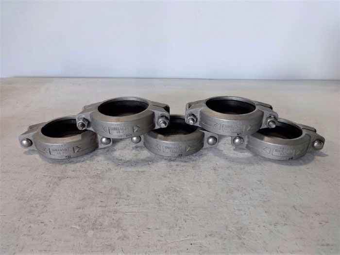 LOT OF (5) SHURJOINT 4" FLEXIBLE COUPLING SS-7 304 STAINLESS STEEL