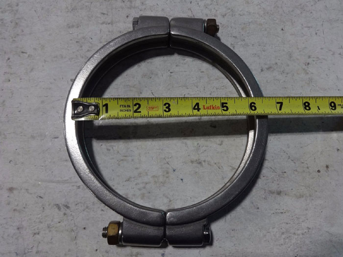 LOT OF (10) DIXON STAINLESS 6" HIGH PRESSURE CLAMP 13MHP600 & (1) UNBRANDED