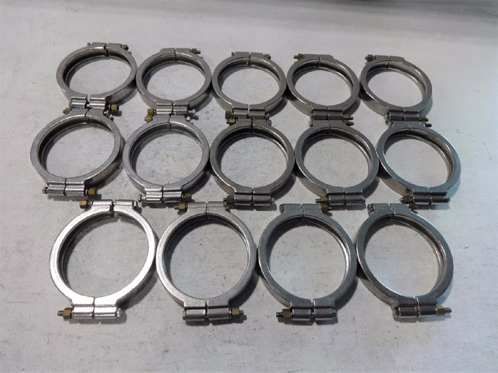LOT OF (14) HIGH PRESSURE CLAMP 6" STAINLESS STEEL
