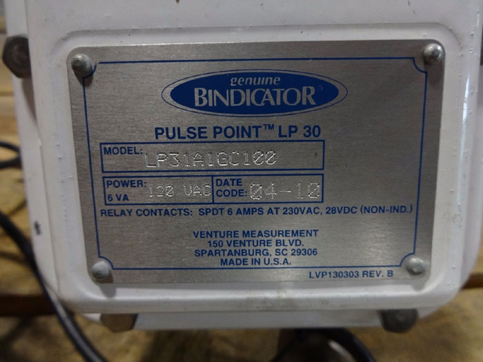 GENUINE BINDICATOR PULSE POINT LP 30 LEVEL CONTROL LP31A1GC100 W