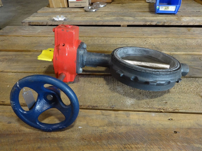 NIBCO 6" WAFER BUTTERFLY VALVE WITH GEAR OPERATOR WD-3510-4