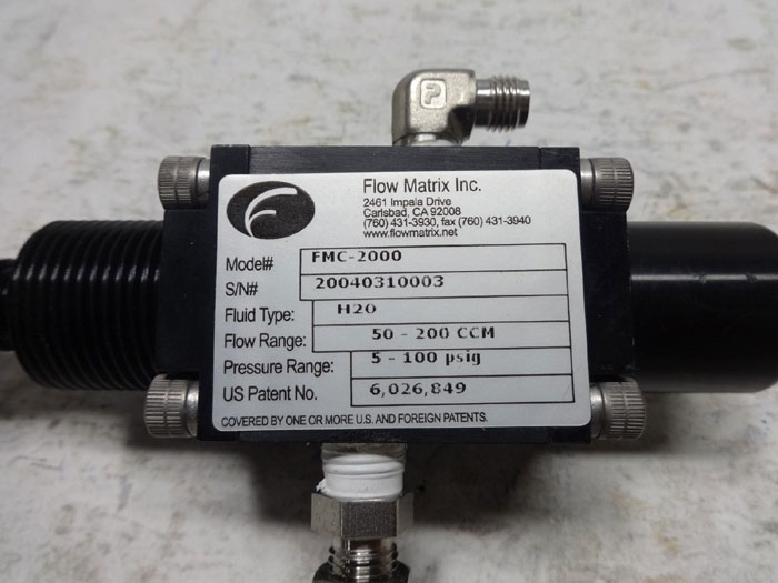 FLOW MATRIX H2O FLOW CONTROL VALVE FMC-2000