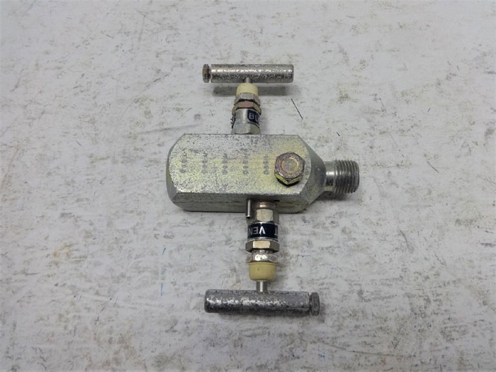 LOT OF (2) ANDERSON GREENWOOD 1/2" BLOCK & BLEED VALVES M25VIC-44F