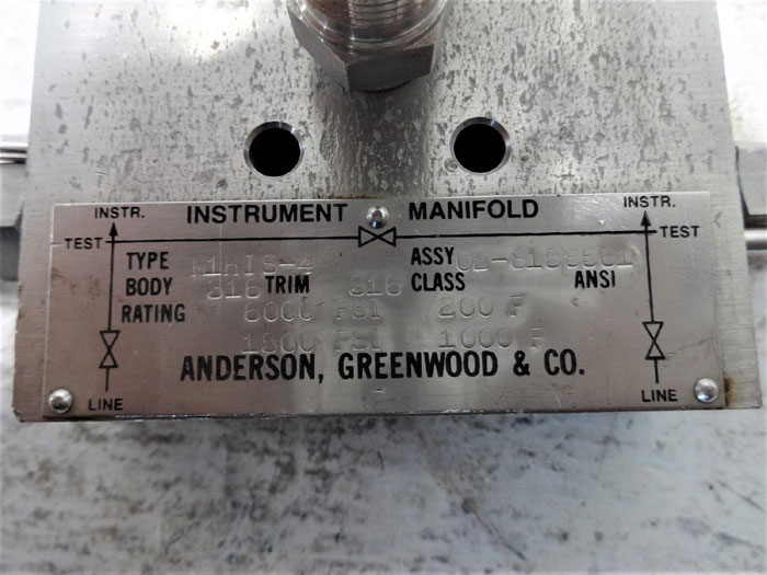 LOT OF (3) ANDERSON GREENWOOD MANIFOLD VALVES M1HIS-4 & M4TVIS-4