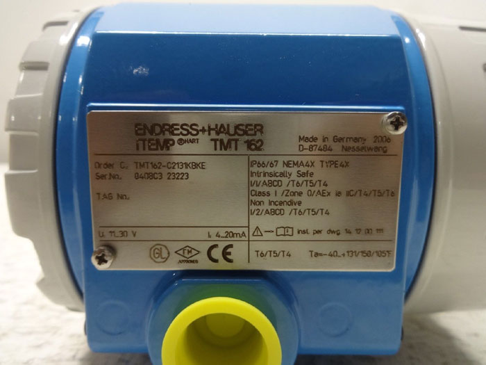 ENDRESS HAUSER ITEMP TMT162 TEMPERATURE FIELD TRANSMITTER TMT162-C2131KBKE