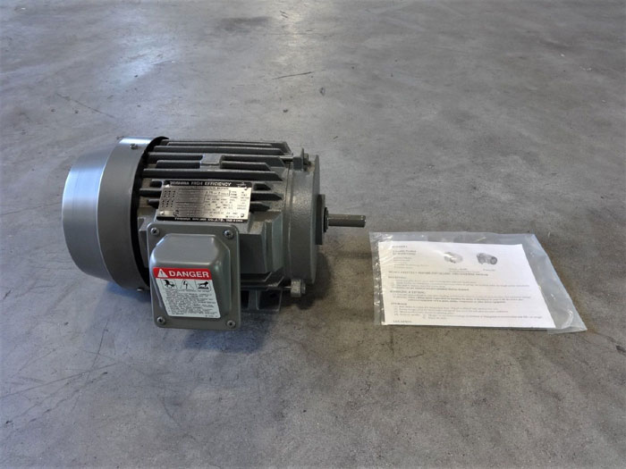 TOSHIBA HIGH EFFICIENCY 0.75 HP 3-PHASE INDUCTION MOTOR B3/42FMF2AOZ