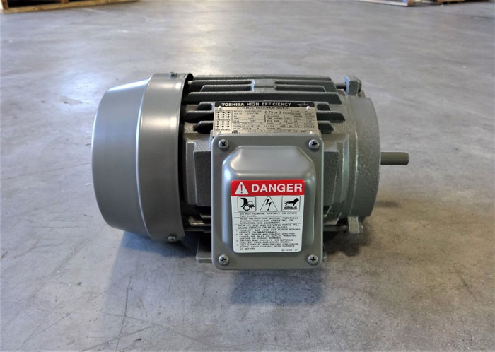 TOSHIBA HIGH EFFICIENCY 0.75 HP 3-PHASE INDUCTION MOTOR B3/42FMF2AOZ