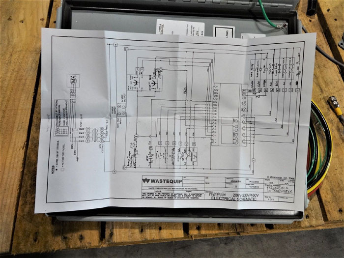 WASTEQUIP COMPACTOR PRECRUSHER TRANSDUCER CONTROLLER ASSY W/ HOFFMAN