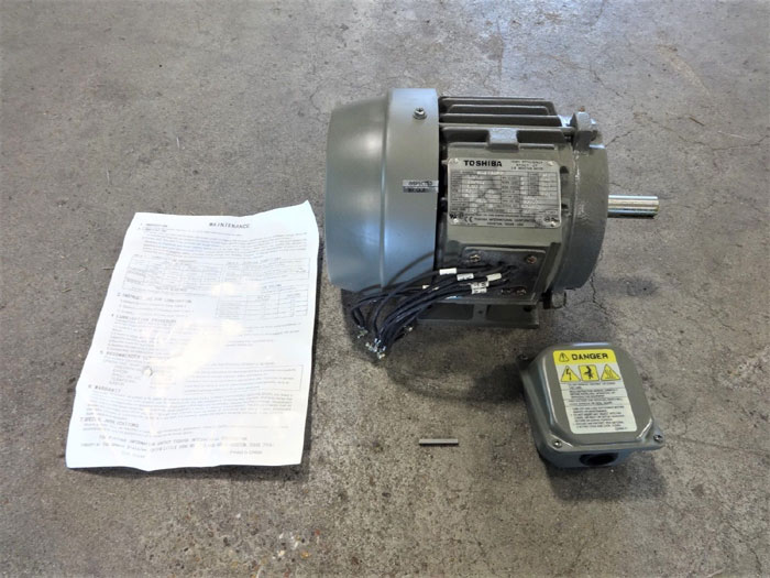 TOSHIBA 1.5 HP HIGH EFFICIENCY EPACT-CT 3-PHASE INDUCTION MOTOR Y152FTSA21A-P