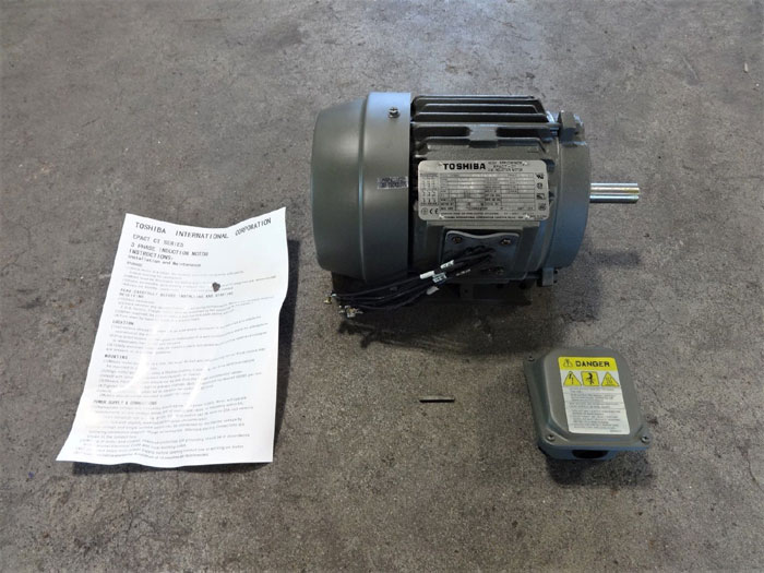 TOSHIBA 1.5 HP HIGH EFFICIENCY EPACT-CT 3-PHASE INDUCTION MOTOR Y154FTSA21A-P