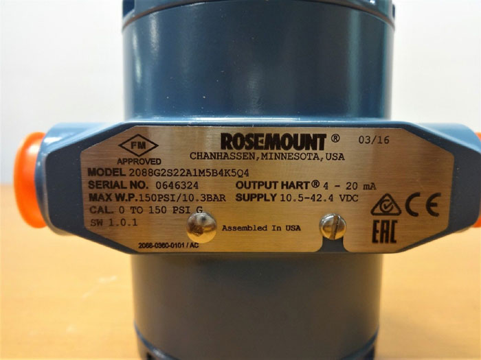 ROSEMOUNT 2088G PRESSURE TRANSMITTER 2088G2S22A1M5B4K5Q4