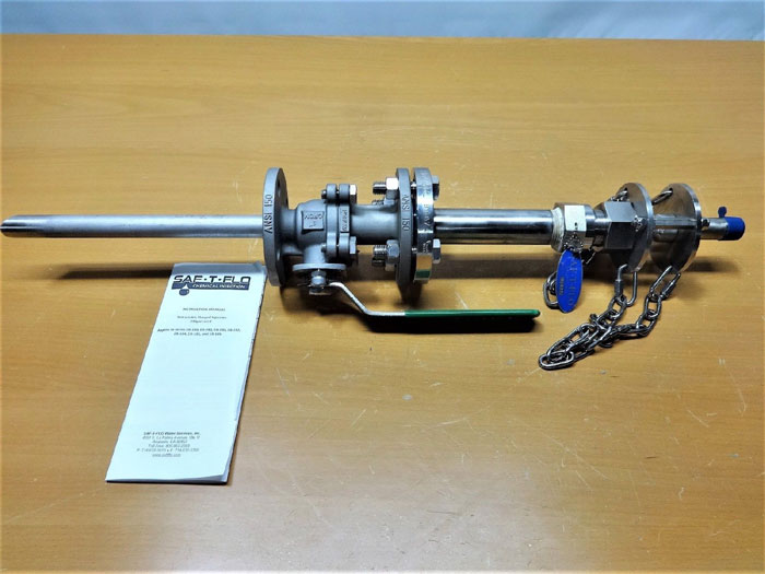 SAF-T-FLO RETRACTABLE FLANGED INJECTION QUILL W/ 1" 150# FLANGED BALL VALVE CF8M