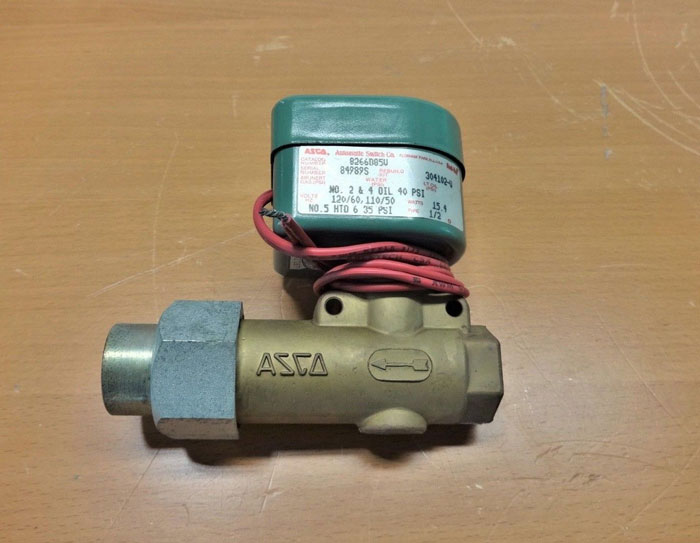 ASCO RED HAT 1/2" BRASS SOLENOID VALVE 8266D85V