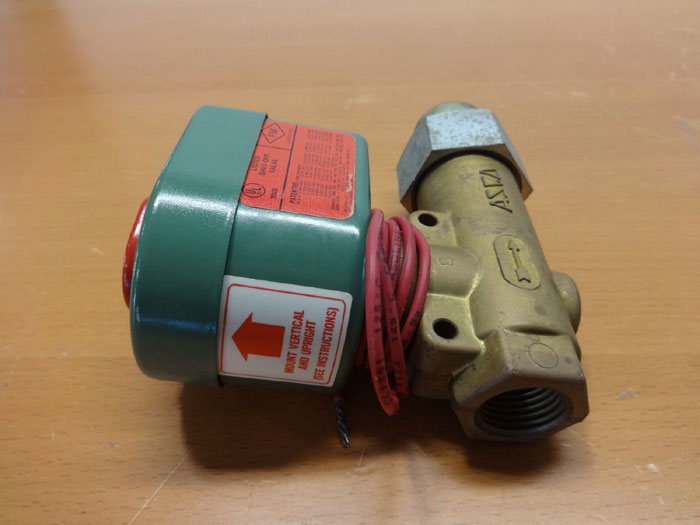 ASCO RED HAT 1/2" BRASS SOLENOID VALVE 8266D85V