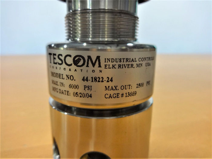 TESCOM 44-1822-24 PRESSURE REDUCING REGULATOR, STAINLESS STEEL, 6000 PSI