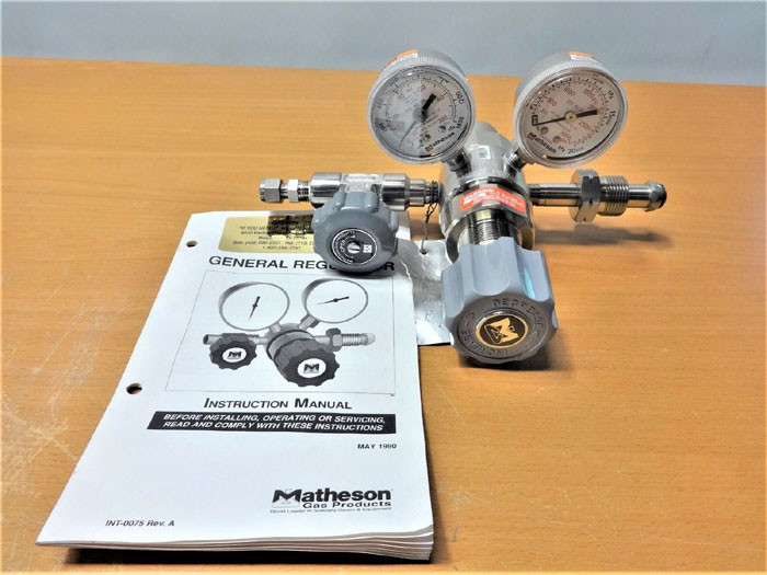 Matheson Dual Stage High Purity Regulator, Stainless Steel M3810-590-S