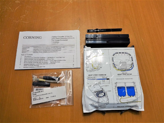 LOT OF (2) CORNING SPLICE CASSETTE KIT CCHCS