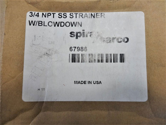 SPIRAX SARCO 3/4" STAINLESS STEEL STRAINER CONNECTOR W/ BLOWDOWN 67986