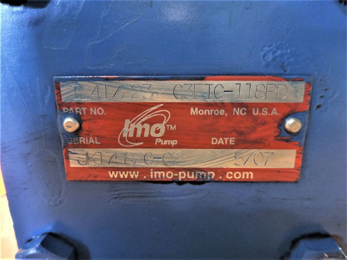 IMO PUMP PART# 3241/223  C3EIC-118PD