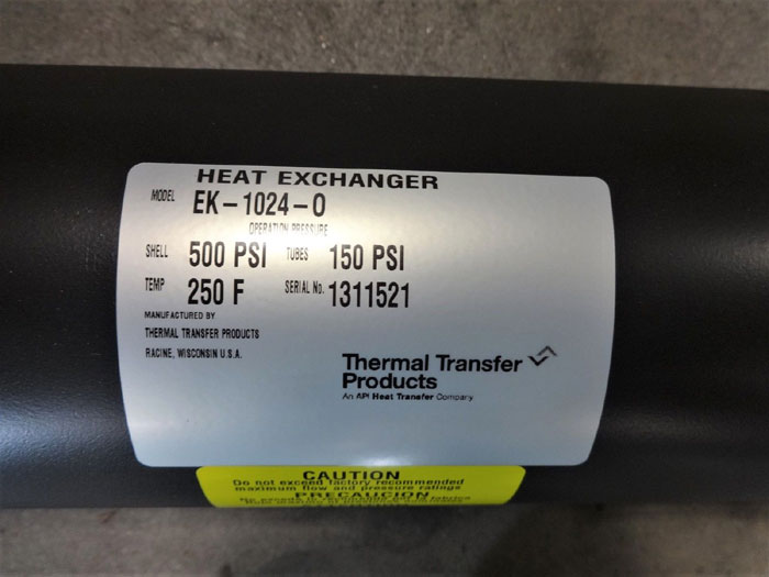 API THERMAL TRANSFER PRODUCTS HEAT EXCHANGER EK-1024-0