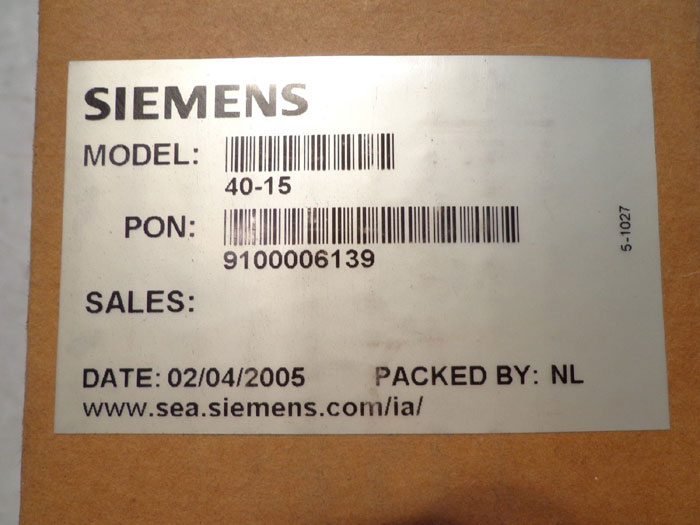 SIEMENS NULLMATIC PRESSURE REGULATOR 40-15