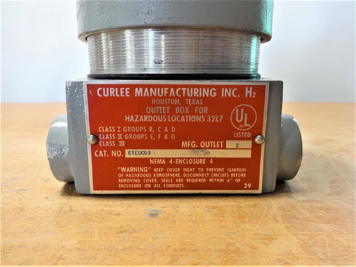 CURLEE MFG. OUTLET BOX FOR HAZARDOUS LOCATIONS ETEDCG3