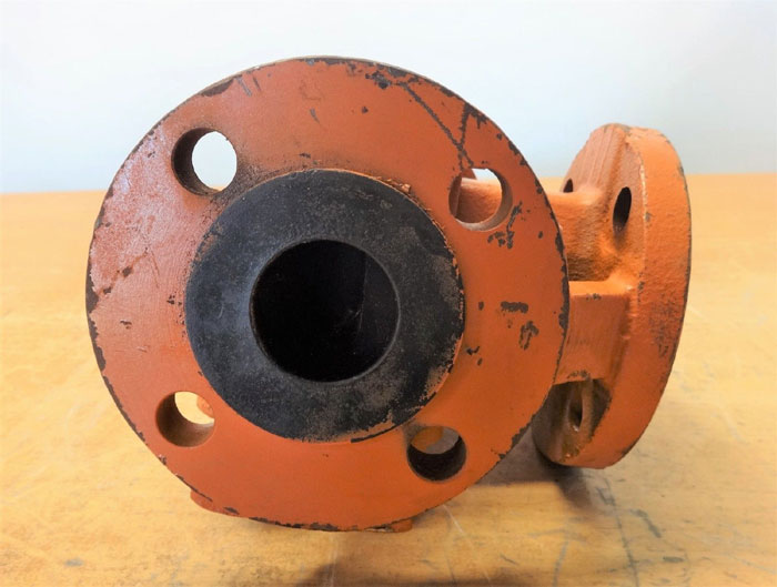 TUFLINE 3-WAY PLUG VALVE 1-1/2" 150# RF DUCTILE IRON *NO HANDLE*