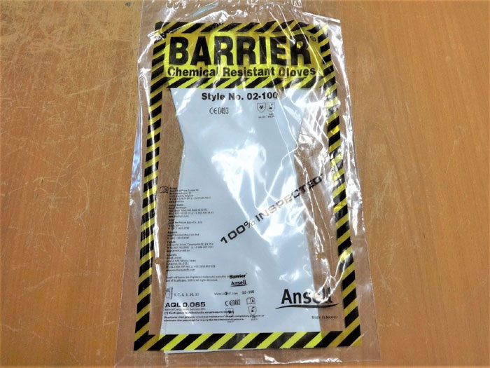 ANSELL 2-100 BARRIER CHEMICAL RESISTANT GLOVES - SIZE 6 & 7 - LOT OF (36) PAIRS
