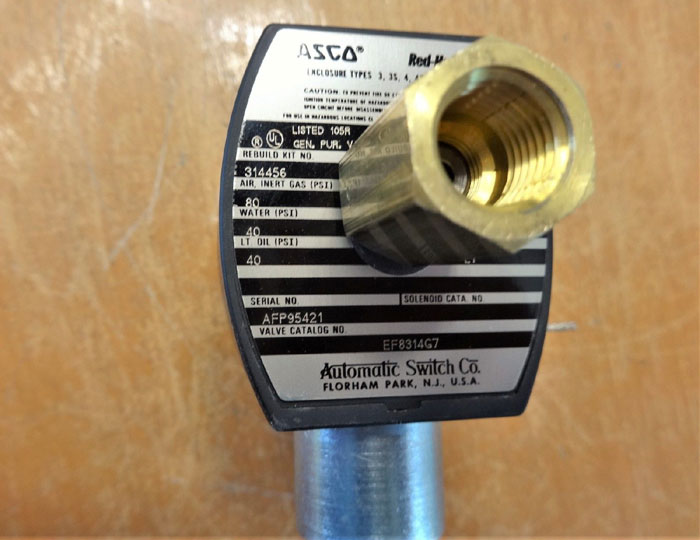 ASCO RED HAT 3-WAY BRASS SOLENOID VALVE EF8314G7