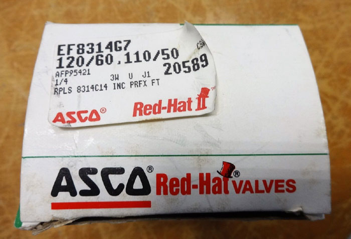ASCO RED HAT 3-WAY BRASS SOLENOID VALVE EF8314G7