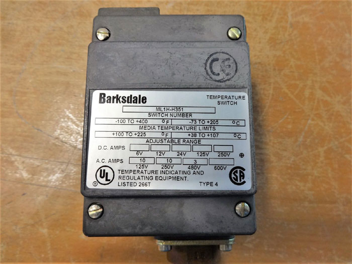 BARKSDALE TEMPERATURE SWTCH ML1H-H351