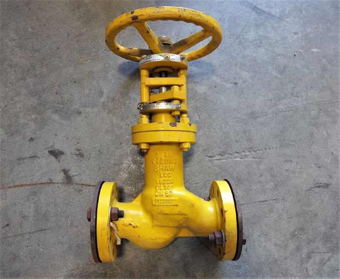 TAYLOR SHAW 2" 300# BELLOWS SEAL GLOBE VALVE LCC MATERIAL, FIG# LM6422