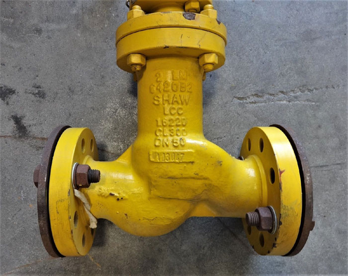 TAYLOR SHAW 2" 300# BELLOWS SEAL GLOBE VALVE LCC MATERIAL, FIG# LM6422