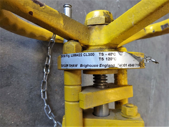 TAYLOR SHAW 2" 300# BELLOWS SEAL GLOBE VALVE LCC MATERIAL, FIG# LM6422