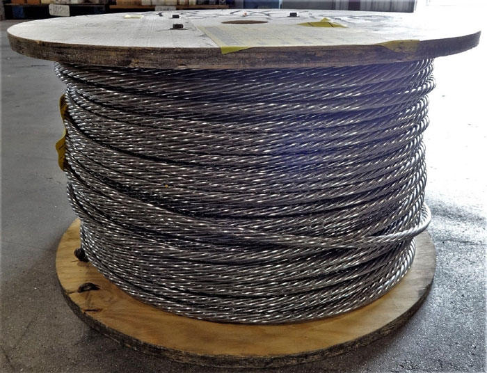 ALPS 1 X 7 STRAND 3/8" 316 STAINLESS STEEL MESSENGER WIRE ROPE 600FT REEL