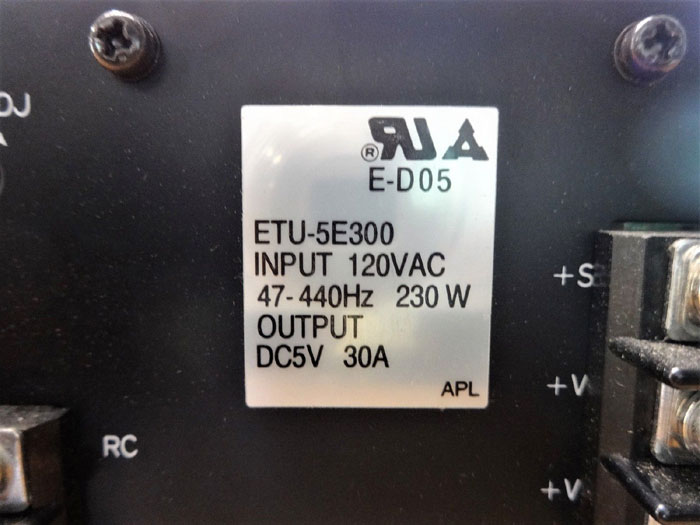 MATSUSHITA E-D05 POWER SUPPLY ETU-5E300 w/ 120VAC 230W