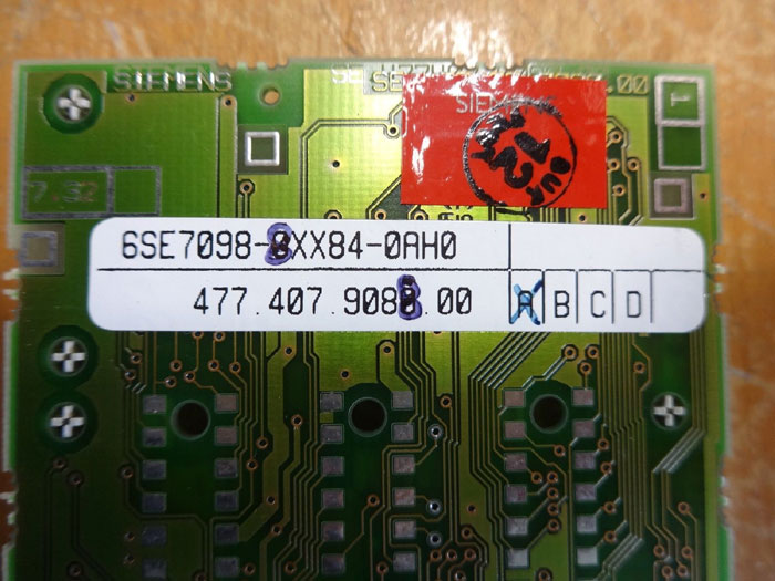 SIEMENS MS380 MEMORY MODULE FOR T300 - MODEL# 6SE7098-8XX84-0AH0