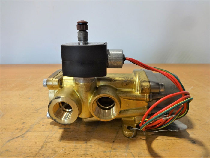 ASCO RED HAT 4-WAY 3/4" BRASS SOLENOID VALVE EVLXB344A37625603 & EV8003G300