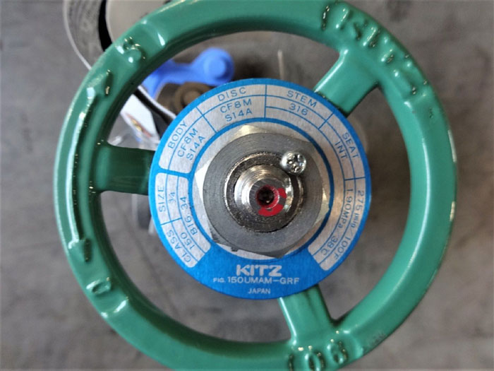 KITZ 3/4" 150# CF8M GATE VALVE, FIG# 150UMAM-GRF