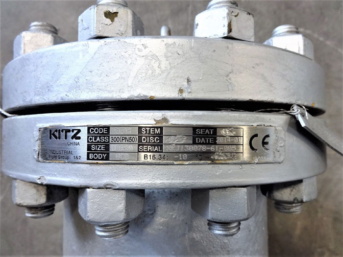 KITZ 4" 300# WCB SWING CHECK VALVE W/ MONEL DISC, SEAT & HINGE & MTR DOCUMENTS