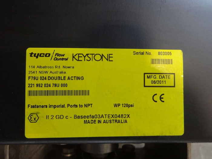 KEYSTONE 3" 150# CF8M 2-PC FULL-PORT K-BALL BALL VALVE TYPE F190 W/ ACTUATOR