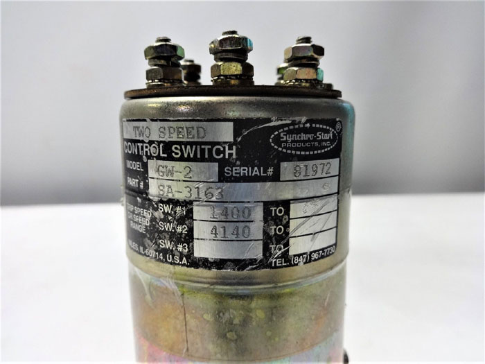 SYNCHRO-START TWO SPEED CONTROL SWITCH GW-2  SA-3163