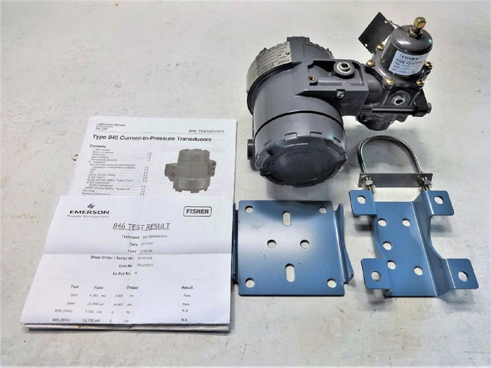 FISHER MODEL 846 CURRENT TO PRESSURE TRANSDUCER W/ REGULATOR FS-67CFR-362