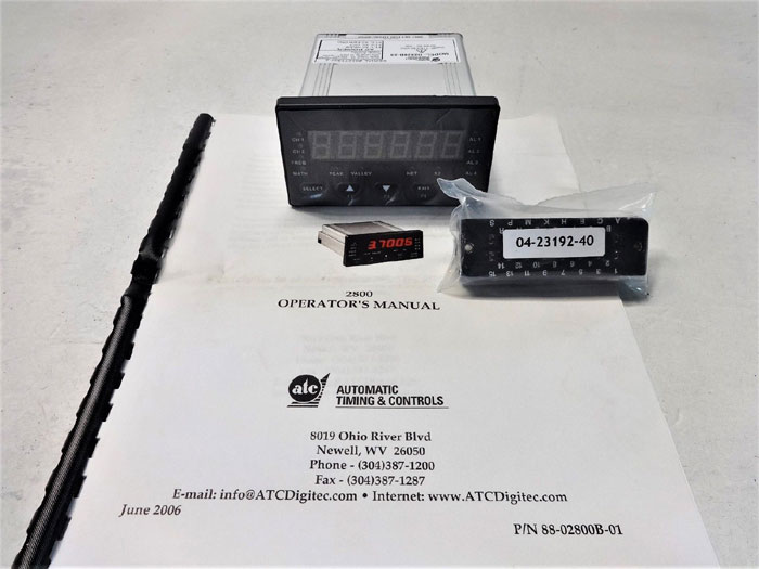 ATC (AUTOMATIC TIMING & CONTROLS) 2800 SERIES 6DIGIT PROCESS METER