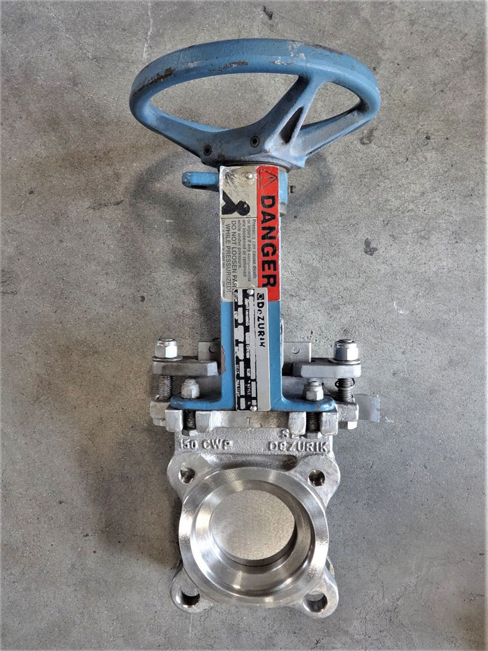 DEZURIK 3" 150# CF8 KNIFE GATE VALVE, STYLE KGC, PART# 9465523