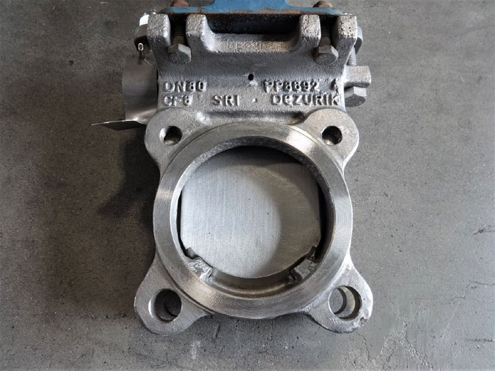 DEZURIK 3" 150# CF8 KNIFE GATE VALVE, STYLE KGC, PART# 9465523