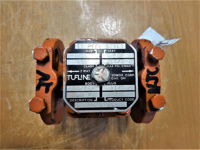 TUFLINE 1" 150# 2-WAY LINED PLUG VALVE 061 V, PRODUCT# 93A382