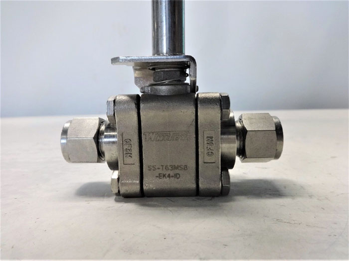 WHITEY 1/2" TUBE 3-PIECE STAINLESS STEEL BALL VALVE, 1000 PSI, SS-T63MS8-EK4-ID