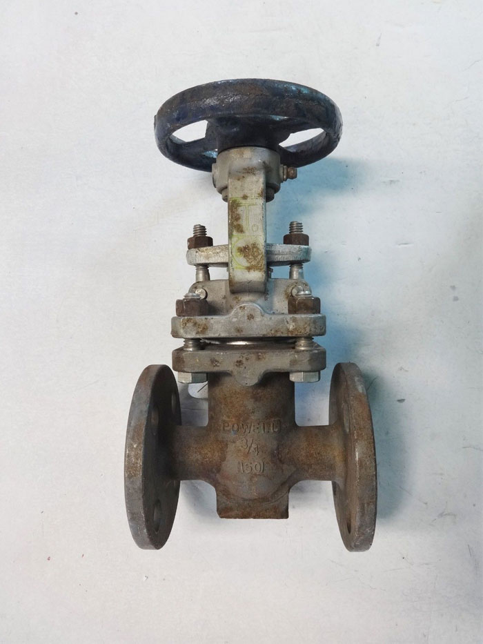 POWELL 3/4" 150# CN7M (ALLOY 20) FLANGED GATE VALVE, FIG# 2495 A-20