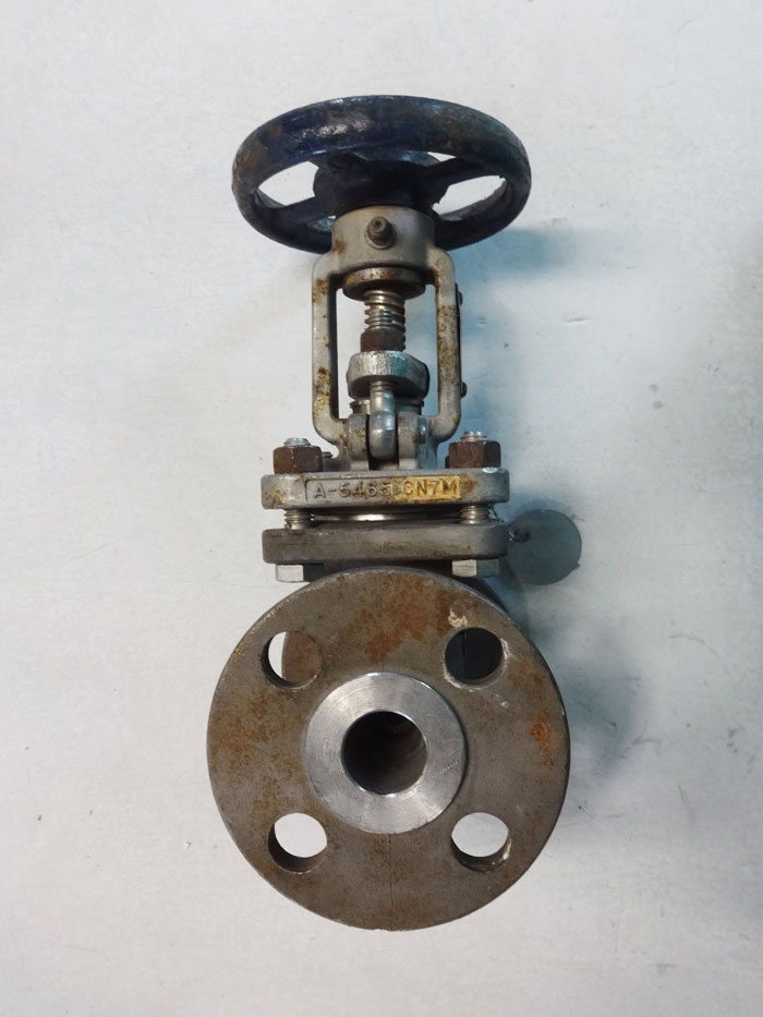 POWELL 3/4" 150# CN7M (ALLOY 20) FLANGED GATE VALVE, FIG# 2495 A-20